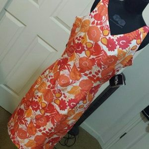 Bob Mackie Orange Floral Dress